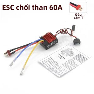 NEEBRC 60A Bộ Điều Khiển Tốc Độ Chống Nước 6V/3A BEC Tích Hợp 3 Chế Độ Điều Khiển Tốc Độ Cho Xe RC Crawler Tương Thích Với Động Cơ 540/550/750
