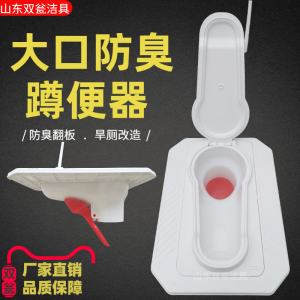 Double urn Brand Large Caliber Water Flush Squatting Pan with Lid and Vent Cover Household Comfortable Toilet