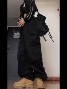 Overall Pinggang Tinggi Baru Gaya Korea Hot Girl Dance Overall Lurus Longgar untuk Pria dan Wanita