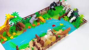 MOC Zoo Animals Building Blocks Toys Set for Kids Montessori Gift Compatible Classic Blocks City Friends Wild Animals Bricks Toy