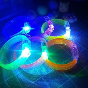 LED Bracelets Glow Bangle Light Up Wristbands Glow in The Dark Party Supplies Neon Bracelet for Kids Adults