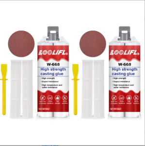 LOOLIFL | W-668 Casting Glue Ab Metal Repair High Strength Waterproof Heat Resistant Alternative Welding Glue for All Metal Crack Repair
