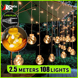 Curtain ball light christmas decor Christmas light ball 108 LED curtain lights Fairy String christmas lights