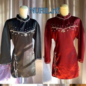 Yunita ~ atasan kurung melayu dres atasan baju melayu malaysia payet mewah mutiara berlian