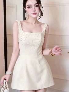 Elegant Luxury French Style Embroidered Beaded Dress
