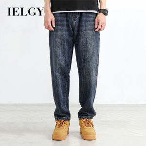 Quần jeans nam ielgy mùa xuân và mùa hè ống đứng dáng rộng Retro Quần Legging rộng quần dài