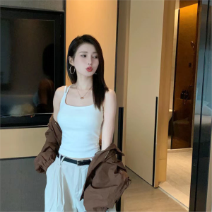 Áo Ba Lỗ Nữ Kiểu Mới Mùa Hè Áo Ba Lỗ Ôm Vừa Vặn Áo Ba Lỗ Không Dây Áo Ba Lỗ Có Đệm Ngực Áo Ba Lỗ Có Dây Đeo Chéo