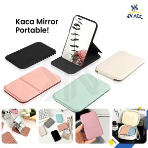 [KN ACC] NVN-PM01 PORTABLE KACA MIRROR CERMIN RIAS LIPAT MINI PREMIUM LEATHER UNTUK MAKE UP DAN DANDAN