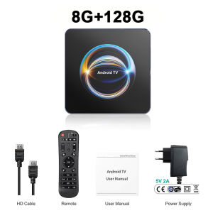 Android 14 X66  Smart TV Box HDR10+ Dual Wifi BT5.4 8K Video Rom 64GB 128GB Set Top Box Media Player with Google Voice Assistant