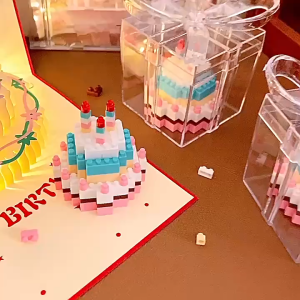 บล็อกตัวต่อจิ๋ว เค้กวันเกิดสุดสร้างสรรค์ DIY เซอร์ไพรส์แฟนสาว