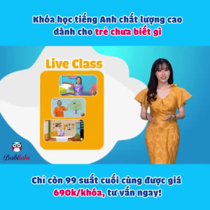 Babilala Tiếng Anh Cho Bé 3–8 Tuổi – 3 Tháng / 1 Năm / Trọn Đời – Tặng Quà