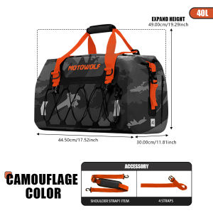 Universal Motorcycle Waterproof Tail Bag Travel Outdoor Dry Luggage Roll Pack Bag 40/66/90L Luggage Backpack Handbag