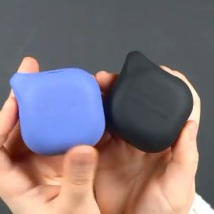 Samsung Galaxy Buds 2 Pro / Live - Araree Bean Case Cover Protection Anti Slip Casing Coverage Matte Made in Korea Wraparound Silicone Shock Resistant Impact Smooth Black Purple