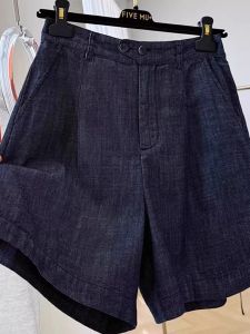 YEBO | Plus Size Denim Shorts A-Line Wide Leg