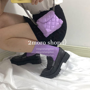 Tomorrow Store/Socks Womens Knee Socks Trendy Ins Rose Red Bright Color Mix and Match Bunching Socks Internet Celebrity Long Socks Purple Color