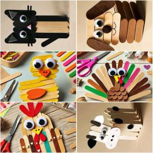 Bộ Đồ Dùng Thủ Công DIY Cho Trẻ Em Mẫu Giáo Đồ Chơi Mô Hình Động Vật Sáng Tạo Bộ Đồ Dùng Làm Kem DIY Cho Trẻ Em