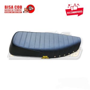 Jok C70 Prahu List Benik Kulit Timbul Fullset Pangkon Jok + Engsel Jok + Kunci Jok