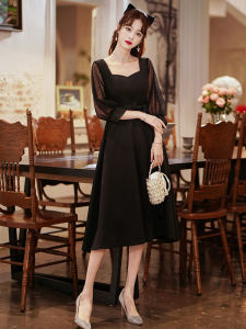 ชุดราตรีไซส์ใหญ่ ชุดราตรีปาร์ตี้สำหรับผู้หญิง ชุดราตรีทรงเอคลุมหน้าท้อง ชุดราตรีสั้นหรูหรา ชุดราตรีสีพื้น ชุดราตรีสั้นหรูหรา