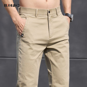 High-End Mens Straight Leg Casual Pants Autumn New Loose Business Dad Style Long Trousers Comfortable Cotton Breathable