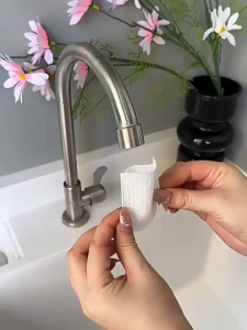 60Pcs Disposable Faucet Filter Cotton | Thickened Splash Proof Kitchen Tap Water Purifier