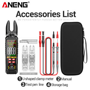 ANENG | Digital Multimeter Clamp Meter ANENG PN140 Multifunctional Smart U-Clamp Jaw 90° Rotary Voltmeter NCV Voltage Detection Tools