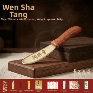 Pure Brass Gua Sha Board for Back Neck Shoulder and Full Body
