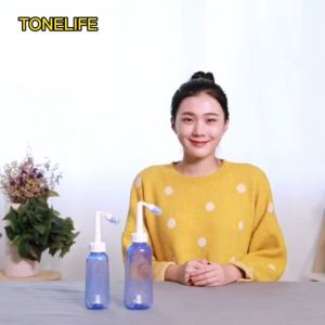 Icantiq 1 PC Alat Pembersih Hidung Nasal Nose Wash Cleaner 300 ml Bottle Clean Sinus Nasal Aspirator Baby Nose Cleaner Pencuci Hidung Biru Bebas Bahan Kimia Botol Biru Serbuk Pembersih Hidung