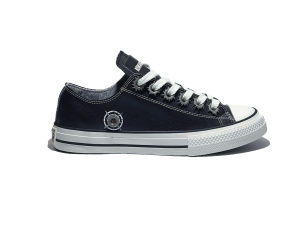 รองเท้าผ้าใบหนังสไตล์ POWSTAR ทรงสี่เหลี่ยมมน สำหรับผู้ชาย สีดำ สีแดง ฤดูร้อน 2024 รองเท้าผ้าใบแบบสวมที่สวมใส่สบาย