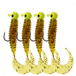 Bộ Mồi Câu Jigging 8 Chiếc 6cm Mrlurion Kèm Mồi Mềm Dạng Sâu Cho Câu Cá Bass Cá Pike Cá Perch - Bộ Mồi Mềm