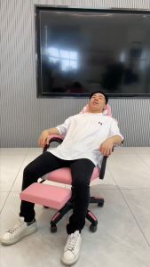 AIODIY Ergonomic Gaming Chair - Home & Office Use Height Adjustable Swivel + Footrest & Dual Pillows