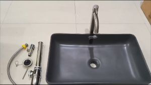 WASTAFEL KERAMIK K536 / WASTAFEL CUCI TANGAN / WASTAFEL HITAM ABU