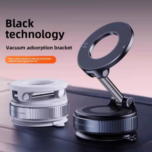 Vacuum magnetic phone holder Magsafe suction cup phone stand 360 ° adjustable magnetic phone holder pocket sized foldable