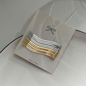 มินิมอลสไตล์เกาหลี ตัวคิ้วโลหะแฟชั่น รูปตัวอักษร คลิปผม คลิปผมข้าง ตกแต่งผม หัวเข็มขัด เครื่องประดับผม เครื่องประดับผม