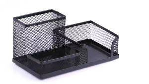 Hộp đựng bút để bàn khay đựng bút để bàn bằng kim loại cao cấp chắc chắn siêu bền