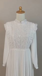 FAN Gamis putih wanita kekinian gamis pesta gamis jumbo