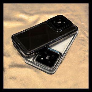 Transparent Electroplated Frame Phone Case for Xiaomi 14 pro And Apple 16 Large Hole Shockproof Protective Cover Mens Womens New Fashion Trend Brand