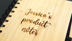 Engraved Customized Personalized Bamboo Notebook Journal Diary School Giveaways Souvenirs Gift