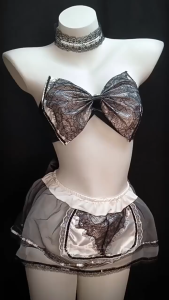 LUST MALL 🌟 Ready Stock 🌟 Women Lingerie Female Butterfly Split Suit Secretary Uniform Sleepwear