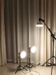 85w Three-tone Fill light LED Bulb Color Temperature 3200K-5500K With Desktop Flexible Long Arm Bracket