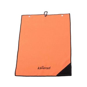 Kaiersn ผ้าเช็ดตัวกอล์ฟ 6 สีพร้อมแปรง 40x60 ซม. แบบพกพาขั้นสูง Superfiber รูปแบบวาฟเฟิลอุปกรณ์ลูกกอล์ฟ