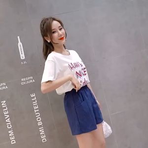 Women Summer Loose Short Pants Perempuan High Waist Fashion Korean Shorts Solid Casual(Ready stock)