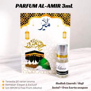 PARFUM AL AMIR 3ML BPOM NON ALKOHOL Minyak Wangi Hadiah Umroh Haji Gift oleh-oleh dari Aroma Arab