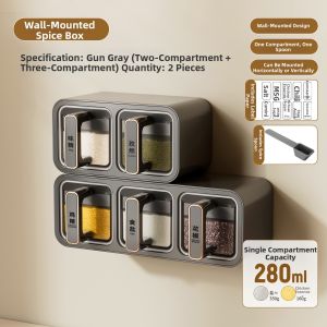 BAOJIAWANG | Wall-Mounted Spice Storage Containers