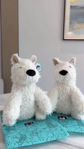 Uk jellycat West High Ground Dog Keychain Pendant West High Ground Puppy Doll Plush Hang Decorations Accessories