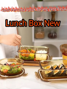 Bekas Makan Kaca Tahan Panas Bebas BPA Selamat Microwave & Freezer Sihat Keluarga Lunch Box 玻璃饭盒
