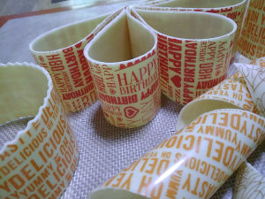 ช็อกโกแลต ลาย Love for you - แผ่นลอกลายช็อกโกแลต สีเหลือง