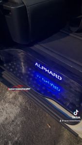 Toyota Alphard SC Vellfire ZG AGH30 Side Sill Step LED sill plates Stainless Steel 2015 2022 wood black carbon chrome