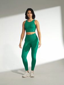 Bộ Đồ Tập Yoga Gym Naqi S-275 Set Dệt Kim Sọc Đứng Siêu Tôn Dáng Mút Lót Rời Cực Đẹp