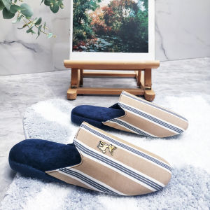 Dép Đi Trong Nhà Bằng Vải Nỉ Đan Thêu Họa Tiết Hoa Mùa Xuân Thu Đông Cho Cặp Đôi Đi Trong Nhà Chống Trượt Ấm Áp