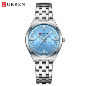 CURREN | CURREN Designer Style Watch for Women Elegant 32mm Dial with Rhinestones Stainless Steel Band  Luxury Dress Ladies Wristwatch